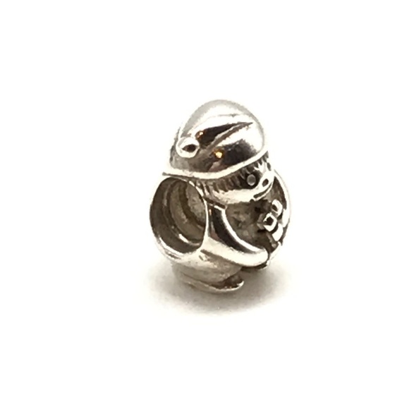 Pandora Retired Little Boy Child Holding Flower Charm - Picture 3 of 4